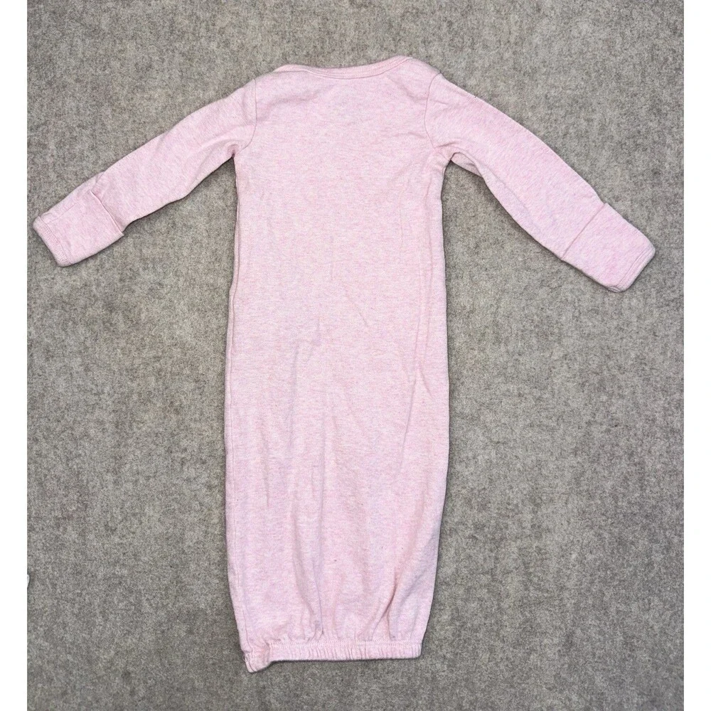 Carters Simple Joys Baby Girl Newborn Pink Gown Long Sleeve Bunny